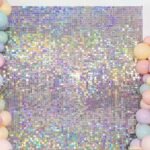 Silver holographic Sequin Wall