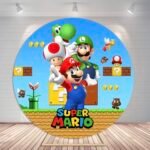 Super Mario round backdrop 6.5ft